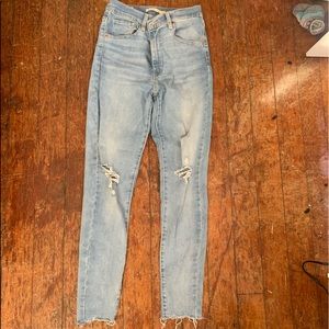 Mile high levi’s ripped skinny jeans